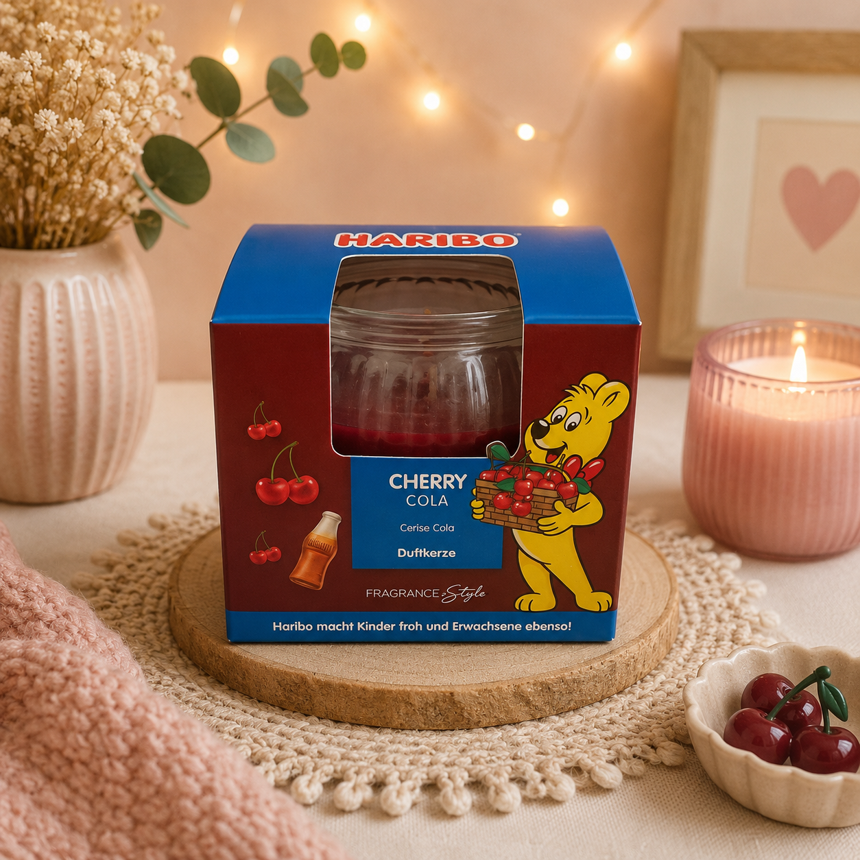 Bougie cola cerise