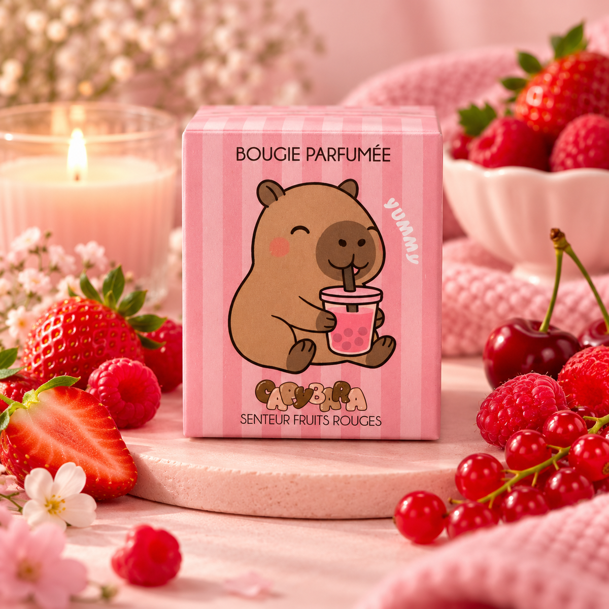 Bougie fruit rouge