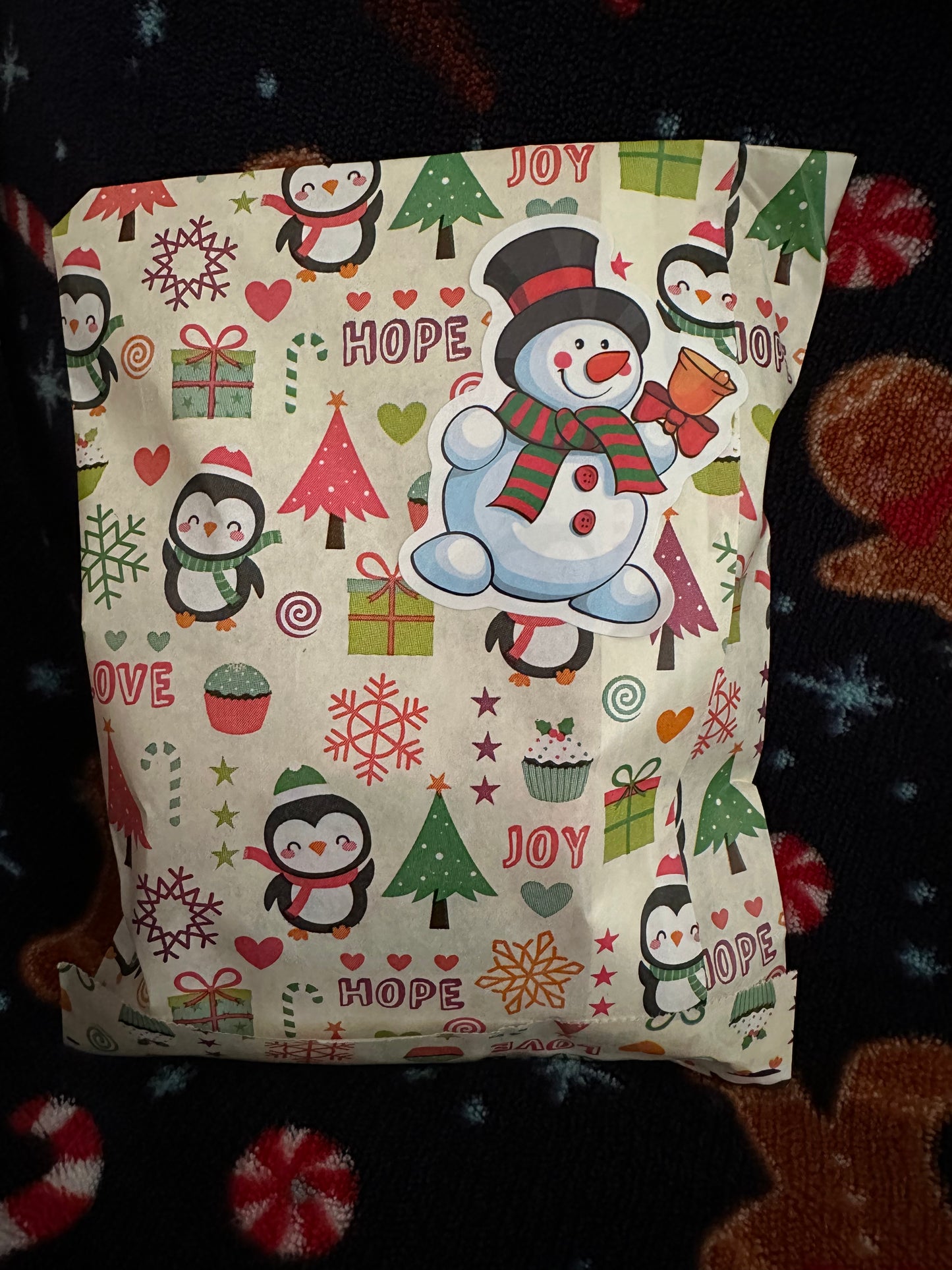 Pochette Noël rouge et verte