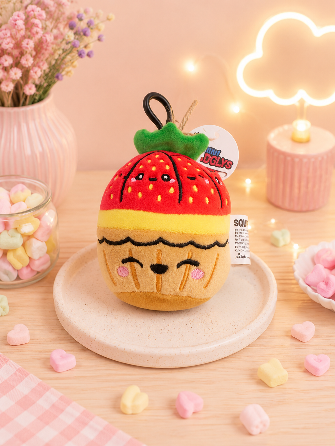 Peluche tarte au fraise