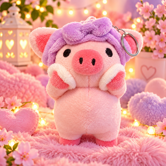 Peluche cochon kawaii ( porte clés )