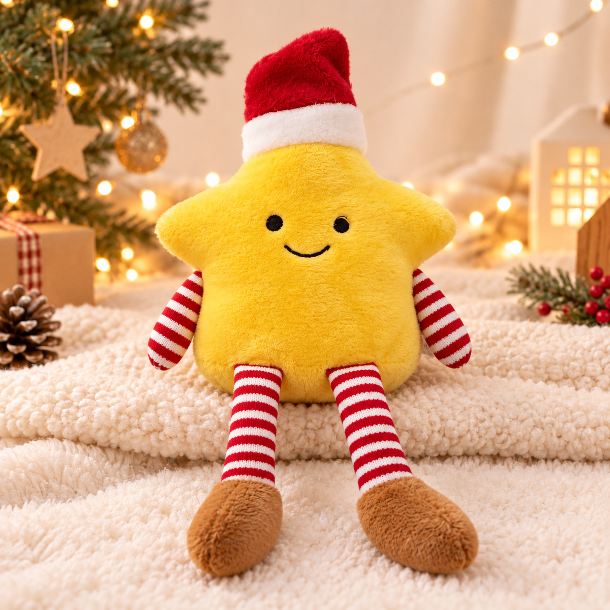 Peluche étoile de Noël